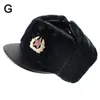 Bérets Ushanka insigne soviétique Lei Feng chapeau coupe-vent oreillette russe hommes casquettes oreille armée bombardier chaud épaissi chapeaux M4p5