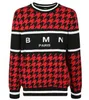 Nedensel O Boyun Uzun Kollu Sweaters T Shirt Moda Sıska Düz Renkli Patchwork Houndothooth Kadın Giyim Zarif Basit Vahşi Üstler