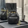Designer 19cm mini bucket bags Lambskin shoulder bag Golden letter y cross body Bags women's fashion chain Handbag