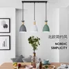 Pendelleuchten Nordic Drei Kopf Eisen Esszimmer Kronleuchter Moderne Einfache Log Tisch Bar Staghorn Massivholz Wohnzimmer Lampe