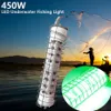 450W Green LED Fishing Light Bait 5M Finder Night Fish Lure Lamp 12VDC213F