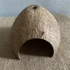 Suprimentos de r￩pteis ocultar caverna r￩pteis de coco natural esconders Habitat Cave Turtle House de camar￣o para aqu￡rio Decora￧￣o de tanques de peixes 20220903 E3