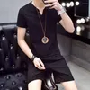 Survêtements pour hommes lisible été hommes survêtement couleur unie à manches courtes t-shirt ensemble short et haut pour hommes décontracté 2 pièces costume homme