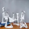 Oggetti decorativi Figurine JIEME Nordic Simple Creative Family Affetto Serie Scultura Decorazione in resina Decorazione morbida per la casa Decorazione per mobile TV T220902