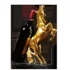 Декоративные предметы статуэтки jieme new китайский стиль золотые лошади украшения винодельческие стойки телевизионные шкаф крыльца кафе