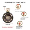 Pocket Watches Black Charm Wood Mechanical Watch Men Antique Simple Design Hand Wind Casual Mens Male Gift