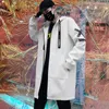 Giacche da uomo Giacca lunga da uomo Stampa Moda 2022 Primavera Harajuku Giacca a vento Soprabito Maschile Capispalla casual Hip Hop Streetwear Cappotti