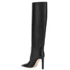 Boots Women Knee High Crocodile Print Long Thin Heel Shoes Ladies Sexy Punch Shoe Party Botas Mujer 220903