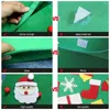 Decoraciones navideñas OurWarm 3D DIY Árbol de fieltro para niños pequeños con muñeco de nieve Adornos de Papá Noel Regalos para niños Juguetes Año Decoración de fiesta de Navidad
