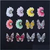 Nail Art Decorations Nail Art Decorations 5pcs hand maken acryl gesneden bloemengradiënt gedeelte bloemen vlinder handmatige charme handgemaakt t dh9mo