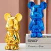 Estatuetas decorativas bearbricks nórdicos 400% artesanato de urso violento escultura de escultura ornamental alpendre a decoração de bonecas de decoração da sala de estar Presente da sala de estar