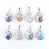 New Arrivals Peacock Pendant Natural Raw Gem Stone Teardrop Lapis Crystal Lucky Jewelry For Female Jewelry Gift BN464