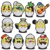 MOQ 20st PVC Cartoon Kawaii Egg Chicken Shoe Charm Accessories Decoration Buckcle For Clog Armband Wristband Party Gift