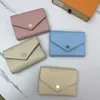 Luxurys Designer Coin Purse محفظة قصيرة للنساء حامل البطاقة الملونة Box Original Lady Classic Zipper Storage Vict246r