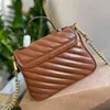 Messenger Bags Kaufen Sie aus Italien doppelt gewellte Marmont Caramel Handtasche Damen Umhängetasche Handtaschen