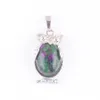 Natural Stone Zoisite Jasper Tiny Owl Pendants Reiki Lucky Animal Cute Charm Jewelry for Women Man Gift N4669