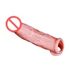 Sex toys Massagers Adult Penis Extender Enlargement Reusable Penis Sleeve For Men Extension Cock Ring Delay Couples Product