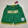 Shorts da baseball 1987 All Star Green Running Sports Abiti con tasche con cerniera dimensione s-xxl mix match ordine di alta qualit￠