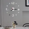 Horloges murales horloge num￩rique 3D Diy ACRIGHER ACCIRORS MIROIR ACCESSOIRES D￉CORATO