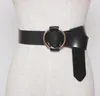 Ceintures Europe Vintage cravate ceinture en cuir femmes ceinture noire sauvage manteau robe accessoires créateur de mode ceinture unique