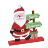 파티 장식 크리스마스 나무 장식 나무 산타 눈사인 엘크 Xmas 홈 침실 휴일 축제 데스크탑 장식품을위한 엘크