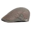Berets CNTANG Brand Retro Beret Casual Sunscreen Classic Cotton Cap Men's Summer Outdoor Versatile Fashion Flat Hat Adjustable