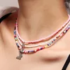 Tour de cou 321 bohème multicouche pendentif collier à la main perle de rocaille étoile lune papillon femmes Bijoux Bijoux cadeau 2022