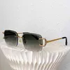 Hot Cake Rhinestones zonnebril voor mannen Vrouwen Randloze Designer Luxe Sun Glass Draad C Diamant Iced Out Eyewear