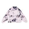 Patchwork Sweatshirts Hoodie Round Neck Tie Dye Men Women High Quality Fleece Pullover Real Pics