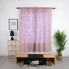 Curtain 100 130cm Drape Practical Comfortable Hollow Printed Transparent Through Rod Shower Kitchen Bathroom Balcony Window