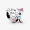 Fille Souris Coeur Fleurs Diny Paris Argent 925 perles en vrac Pandora émail Moments femmes pour Noël fit Charms perles Bracelets Bijoux 791084C01 Andy Jewel