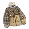 Women's Down Parkas Kbat Winterishized Woolen Tweed Pateed Jacket Women WindProof Basic Jacket Women Coat Warm Down Parka特大のアウトウェアT220902