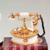 Decorative Objects Figurines Retro Dial Telephone Landline Music Box Ornaments Home Living Room Cafe Bar Ornaments Creative Decoration Ornaments T220902