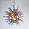 Ny runda form Kristallh￤nge lampor handbl￥sta ljuskrona ljus borosilikat samtida Murano-stil glaskronor f￶r hotellgallergallerinredning lyx LR1472-1