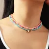 Choker 321 Bohemian Multilayer Wisiant Naszyjnik ręcznie robiony nasiona koralika gwiazda Księżyc Butterfly biżuteria Bijoux Prezent 2022