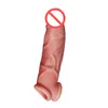 Sexleksaker Massageapparater Vuxen Penis Extender Enlargement Återanvändbar Penis Sleeve For Man Extension Cock Ring Fördröjning Par Produkt