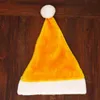 크리스마스 산타 모자 짧은 플러시 남자 여자 가족 크리스마스 파티 엘프 모자 편안한 마모