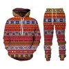 Survêtements pour hommes 2022 Style National 3D Imprimer Hoodies Costumes Hommes Femmes Survêtement 2pc Ensembles À Manches Longues Ethnique Africain Danshiki Vêtements