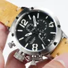 Quartz Chronograph Men u Watch U72 Brown Black Leather Watch Watch