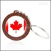 Les porte-cl￩s porte-cl￩s de drapeau des cl￩s nord-am￩ricaine canada Mexique Jama￯que Bahamas Cuba Barbados Dome Keychain Keychainshop Dh6a3