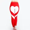 Pantaloni da due pezzi da donna 2022 autunno donna 3d pattern cuore adorabili leggings sudore sottile elasticità di fitness workout pantaloni 7 colori
