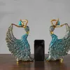 Decorative Objects Figurines JIEME European ical Creative Peacock Dancer Crafts Resin Ornaments Household Ornaments Wedding Room Ornaments T220902
