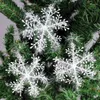 Juldekorationer 30/60/90st White Snowflake Tree Ornaments Artificial For Home Year Xmas Navidad Noel Party Decoration