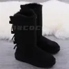 Australisch Australië GS U585401 laarzen klassiek Kort Mini mode dames sneeuw warm houden man Pluche Schapenvacht Suède kastanje grijs Vol bont Pluizige harige laarzen Booties