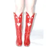 Boots AOSPHIRAYLIAN Retro Cowboy Heart Shape Winter For Women Women's Autumn Knee High Western Shoes 220902