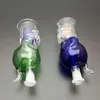 Cuencos de embudo de color de articulación masculina para pipas que fuman mini cachimba de vidrio esquelética a juego de colores
