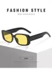 Солнцезащитные очки винтажный прямоугольник 2022 Женщины Чистые чайные квадратные очки для мужчин дизайнерские очки de sol muje uv400