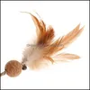 Cat Toys Cat Toys Ootdty Toy Teaser Feather Ball Catnip Suger Cup Sucker Pet Kitten Interactive Play Funny Window Pend Homeindustry DHFR1