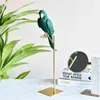 Estatuetas decorativas criativas para a vida real ornamentos de desktop de resina ramificação de ramificação de animais Figuras do modelo de sala de estar nórdica da sala de estar decoração