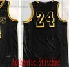 Le basket-ball universitaire porte de véritables maillots de basket-ball rétro cousus # 24 # 8 Jersey Jaune Noir Man Size S-xxl